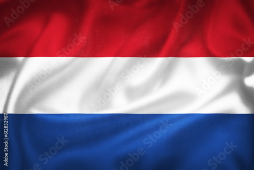 Grunge 3D illustration of Netherland flag