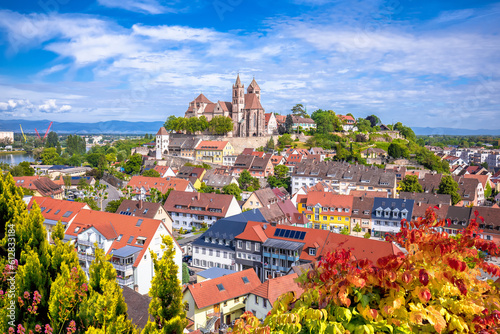 Historic town of Breisach cathedral and rooftops view photo