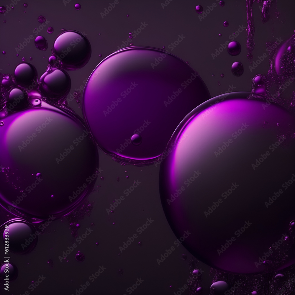 abstract background with circles - Dark Purple and Black Bubbles Background - Generative AI abstract background with circles - Dark Purple and Black Bubbles Background - Generative AI