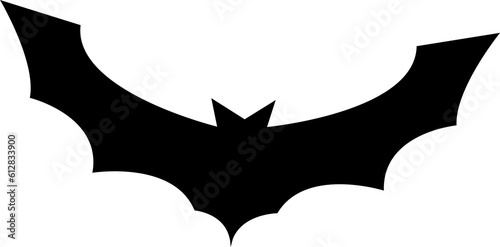 Bat silhouette on transparent background. Halloween horror idea. vector illustration