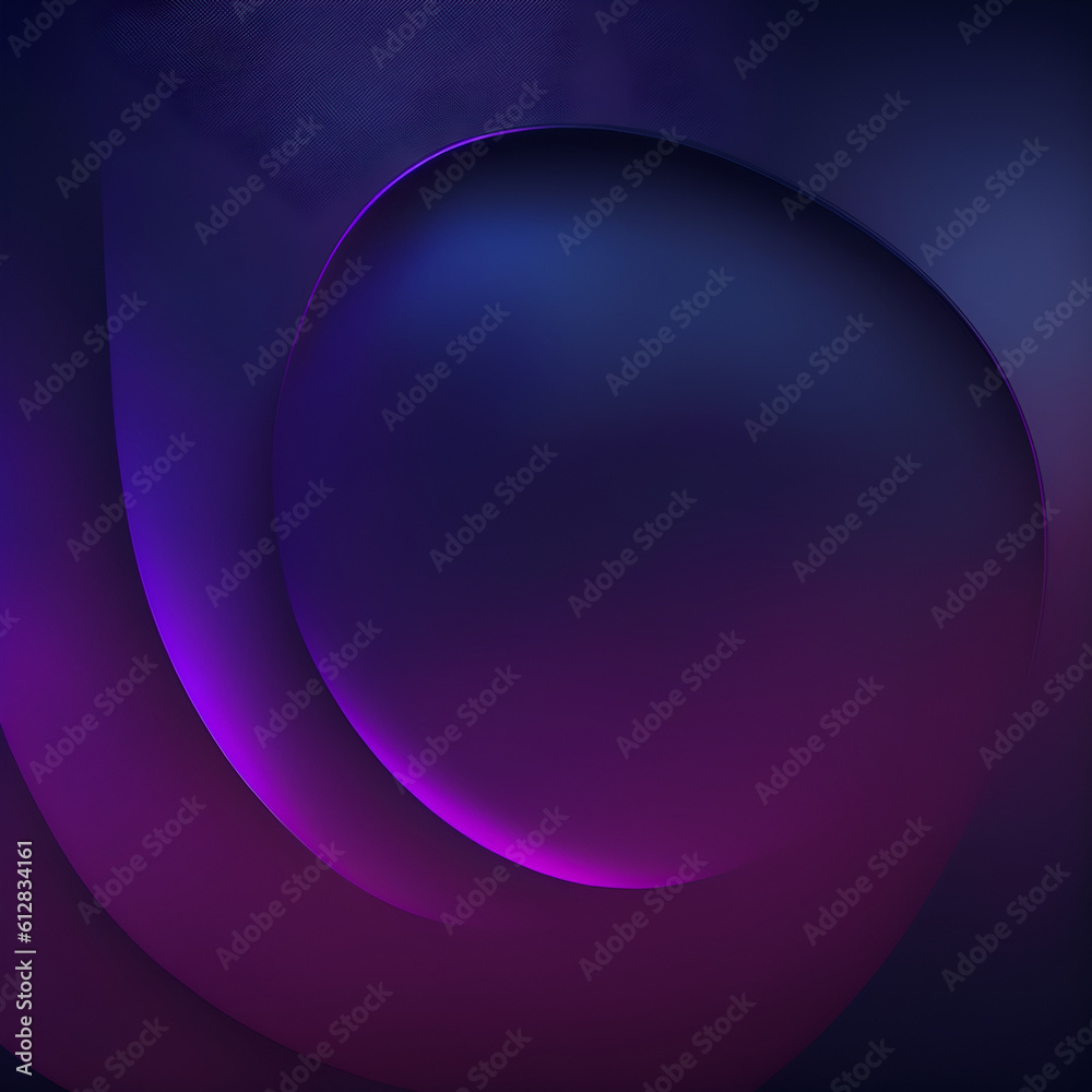 abstract background with circles - Dark Purple and Black Circle Background - Generative AI