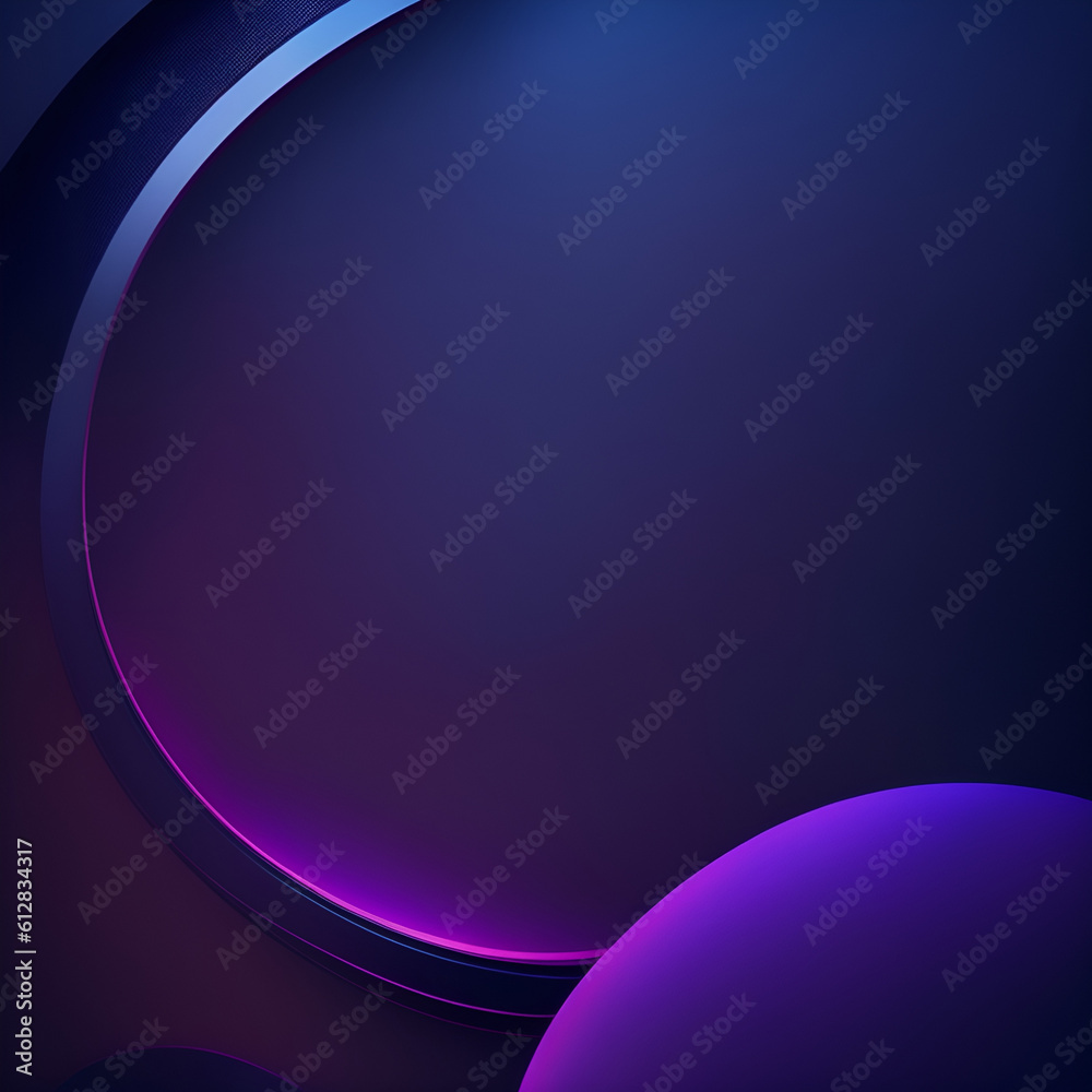 Obraz premium abstract blue background with circles - Dark Purple and Black Circle Background - Generative AI
