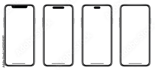 Smartphone similar to iphone xs max with blank white screen for Infographic Global Business Marketing Plan , mockup model similar to iPhonex isolated Background of ai digital investment economy. HD