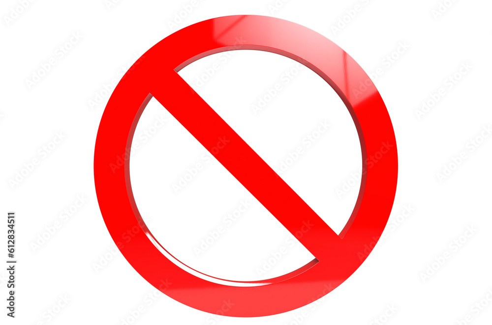 3d render of a forbidden sign not allowed 3d render of a forbidden sign not allowed