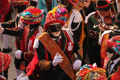 maschere tradizionali al carnevale di Bagolino in provincia di Brescia photo
