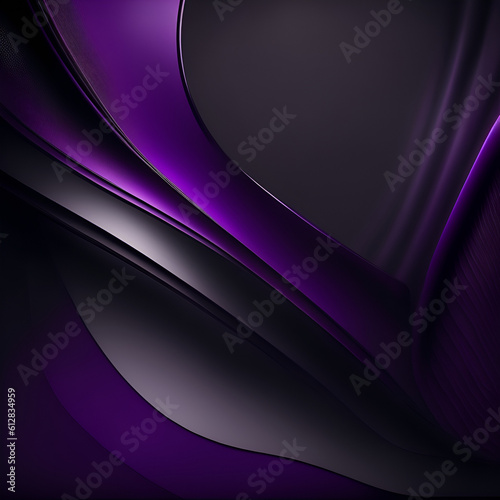 abstract purple background with lines - Dark Purple and Black Background - Generative AI