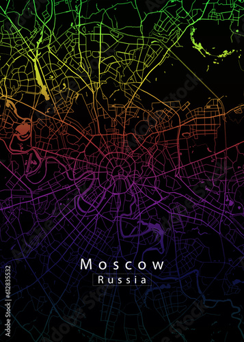 Photography Moscow Russia City Map