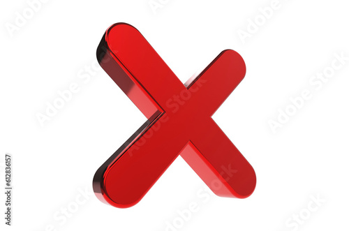 Cross Mark isolated on transparent background