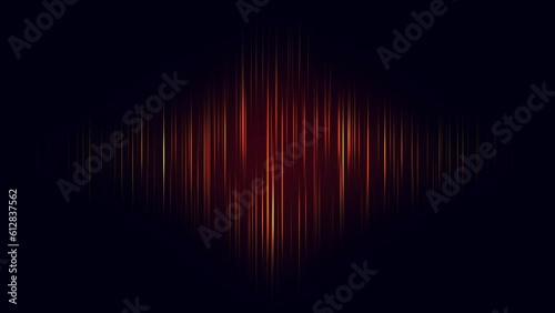Visualization of the audio spectrum on a dark background. 4k video