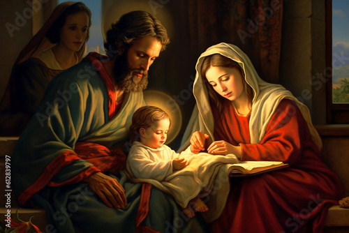 Biblical representation of jesus christ in Byzantine art. AI generativ..