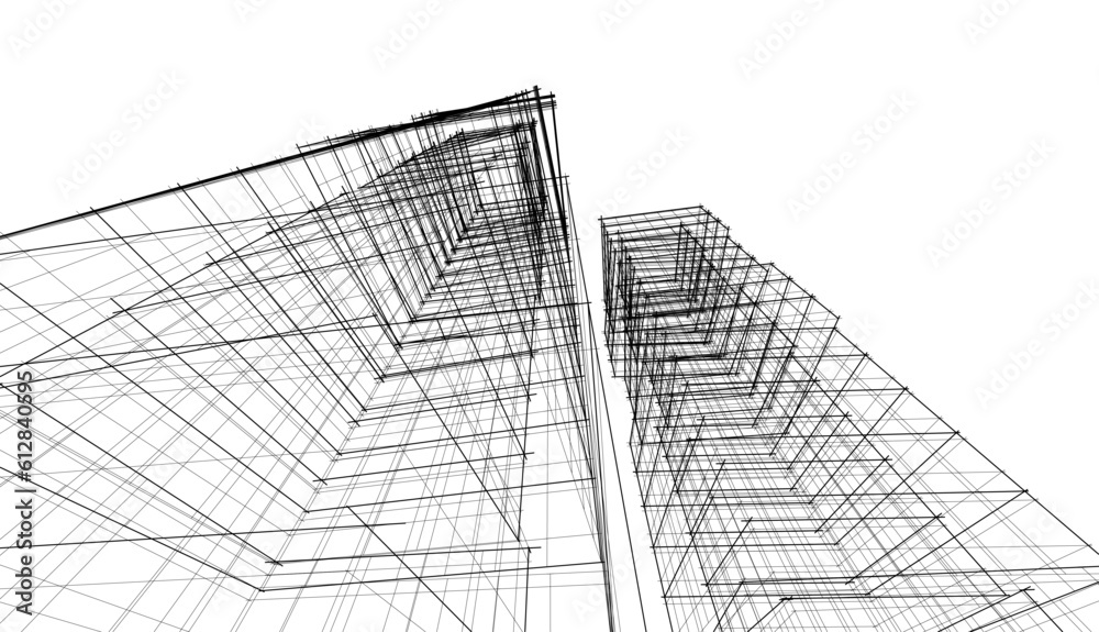 Obraz premium Concept city architecture vector illustration