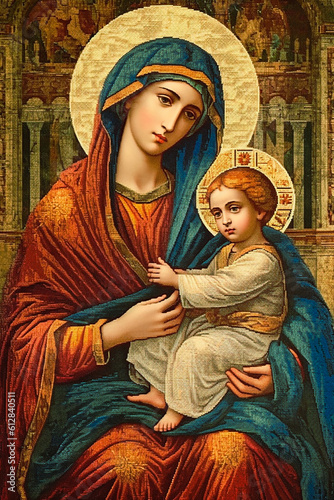 Fotografie Biblical representation of jesus christ in Byzantine art