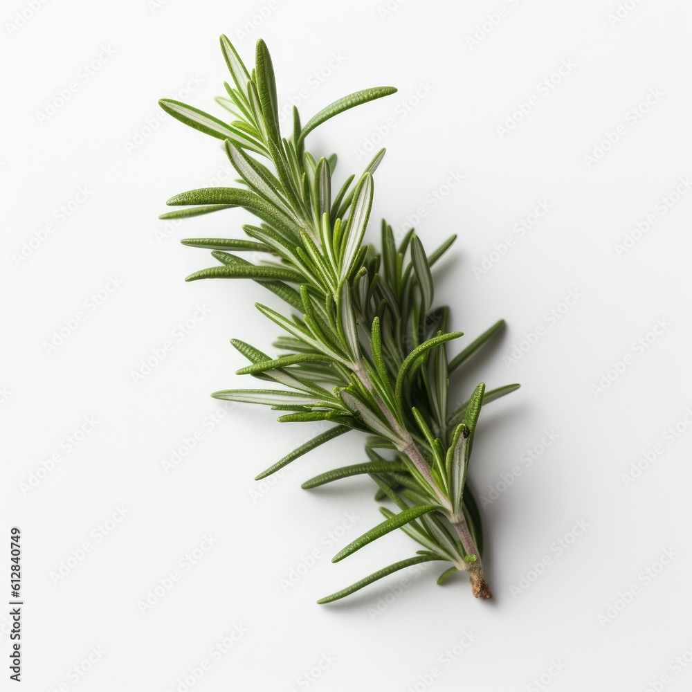 Fototapeta premium Rosemary isolated on white background. Generative AI