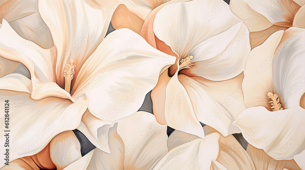 Abstract pattern depictions of flowers and natural forms Abstract pattern depictions of flowers and natural forms