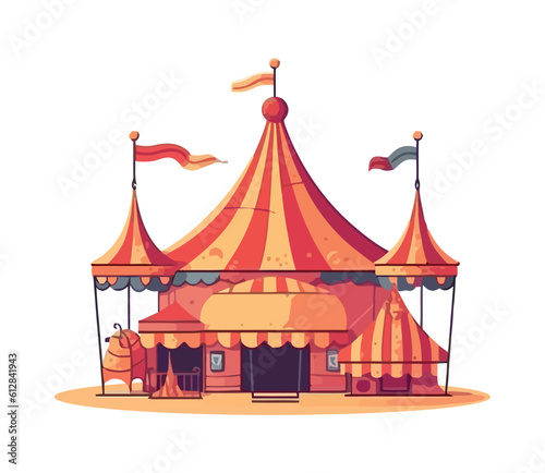 Fun carnival celebration with performers on stage