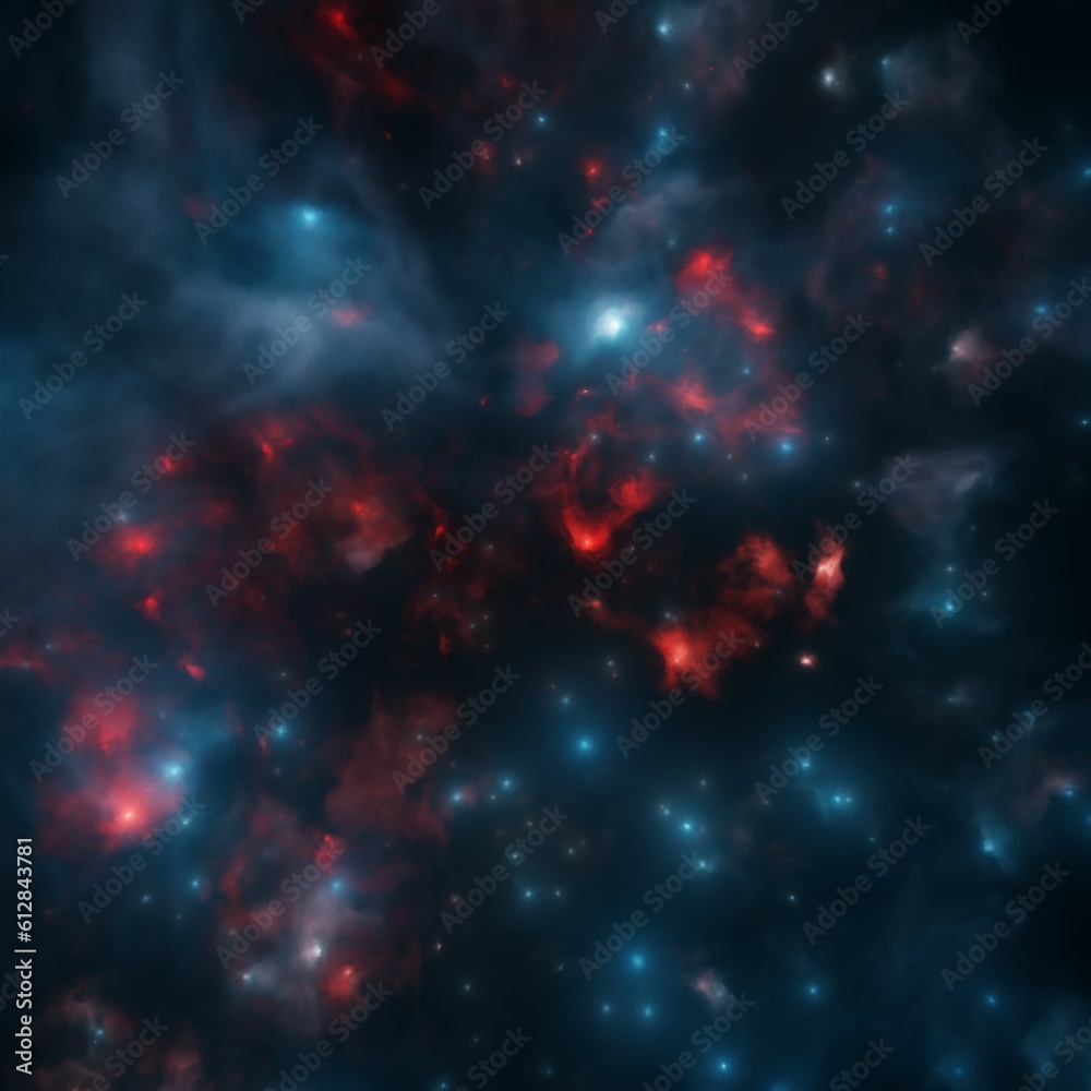 Endless universe with stars and galaxies in outer space. Cosmos art.