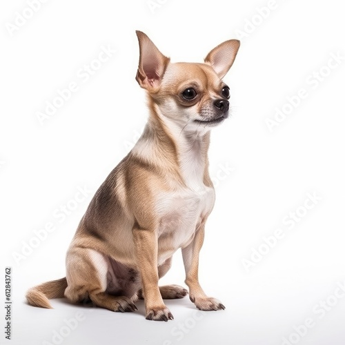 Chihuahua dog isolated on white background. Generative AI © Razvan