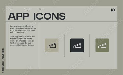 Brand identity guideline template to create visual identity of your company