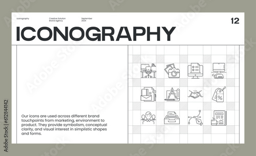 Brand identity guideline template to create visual identity of your company