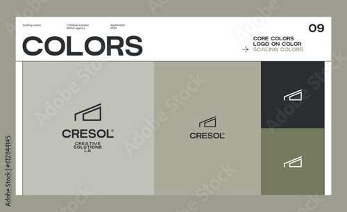 Brand identity guideline template to create visual identity of your company