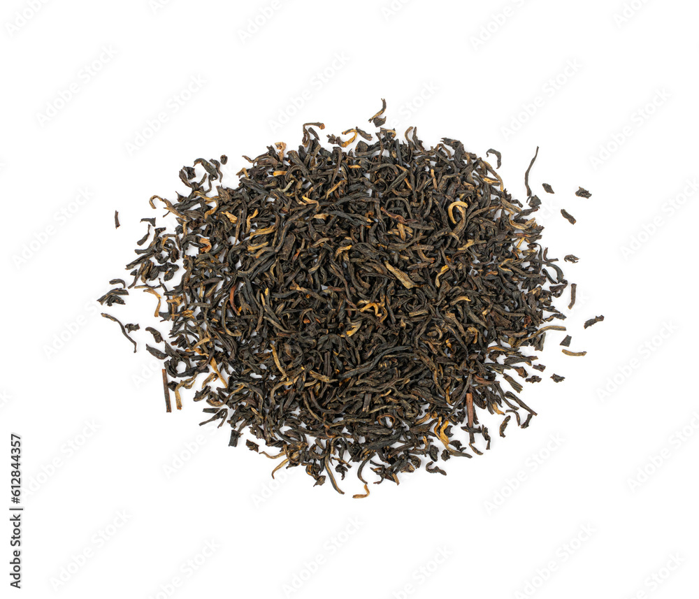 Black Tea Leaves Isolated, High Quality Black Tea Pile, Dry Organic Indian Drink, Black Tea Leaves on White Black Tea Leaves Isolated, High Quality Black Tea Pile, Dry Organic Indian Drink, Black Tea Leaves on White