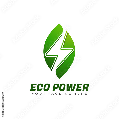 Free Download Eco green nature energy power modern logo design - GFXLoad