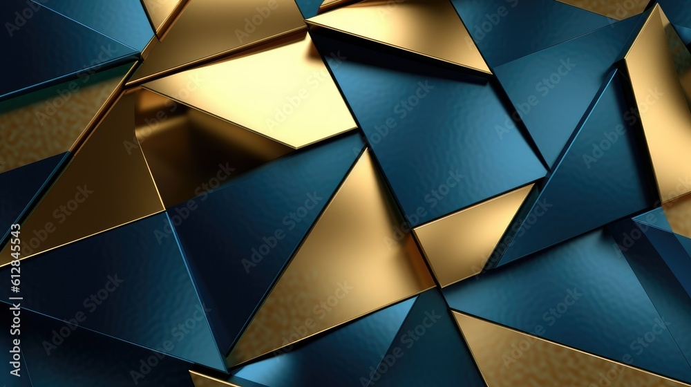 Background, Swirling Colors: An abstract painting featuring swirling colors of blue and gold that blend in elegant patterns - generative AI