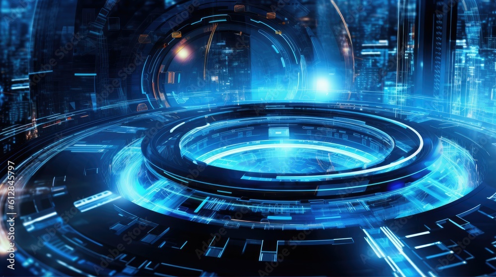 Futuristic technology background - generative AI Futuristic technology background - generative AI