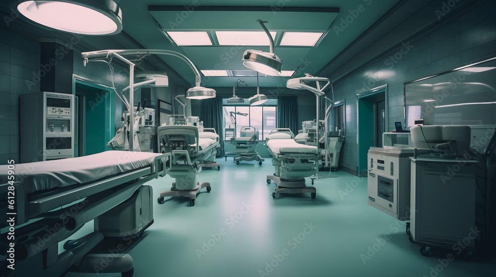 surreal futuristic operating room