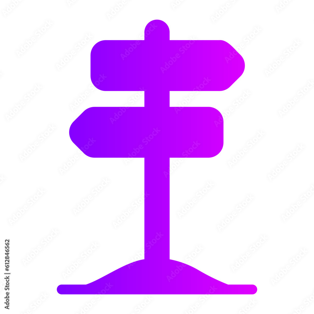 signpost gradient icon signpost gradient icon