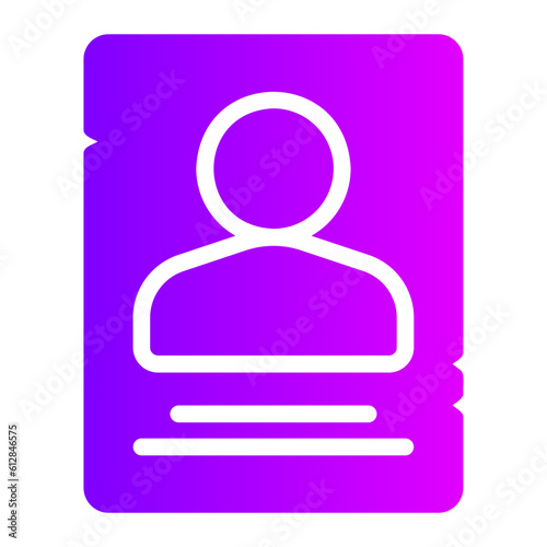 wanted gradient icon
