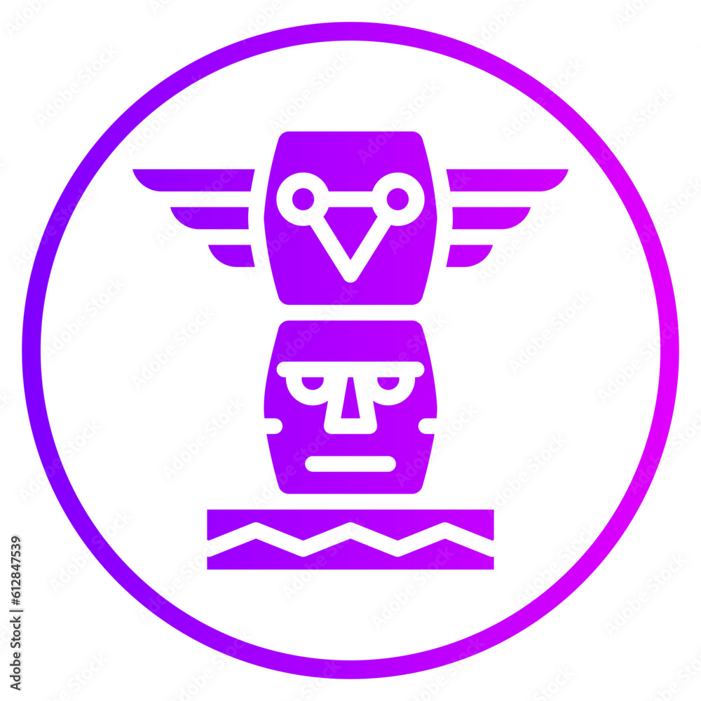 Fototapeta premium totem gradient icon