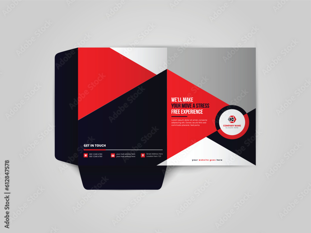 Vettoriale Stock card, cargo, company, courier, delivery, firm, flyer