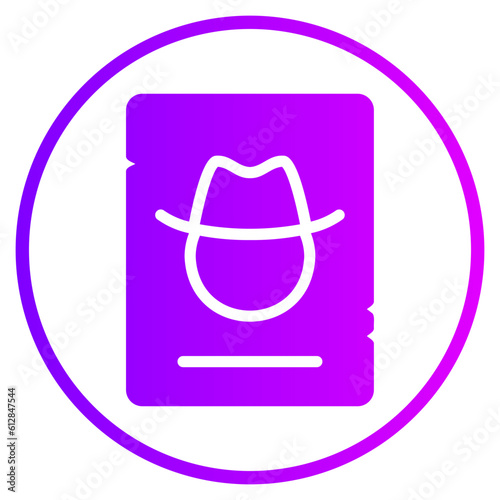 wanted gradient icon