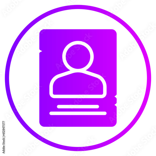 wanted gradient icon