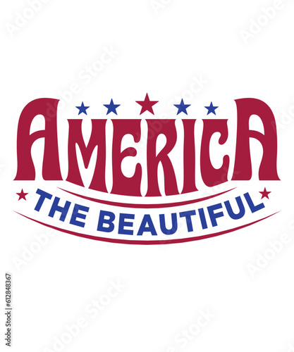 America the Beautiful  Stars and Stripes   4th Of July   America   Patriotic   Sublimation Design