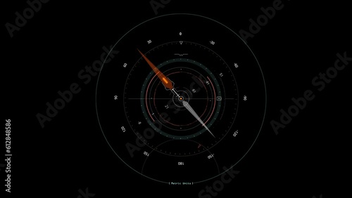 HUD compass Interface Graphic Element, suitable for use in hud and sci-fi projects
