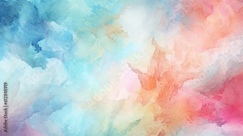 Abstract Watercolor Mix: Colorful Paint Splashes on Artistic Ink Background Wallpaper. Generative AI