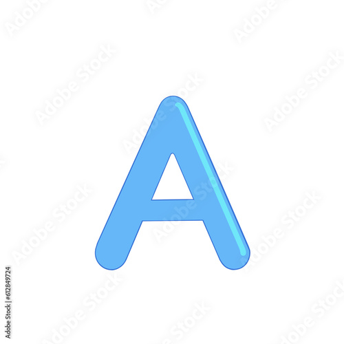 blue letter a