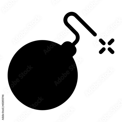 bomb glyph icon