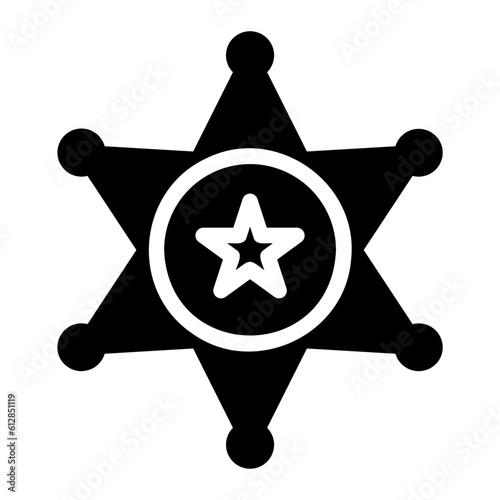 sheriff glyph icon