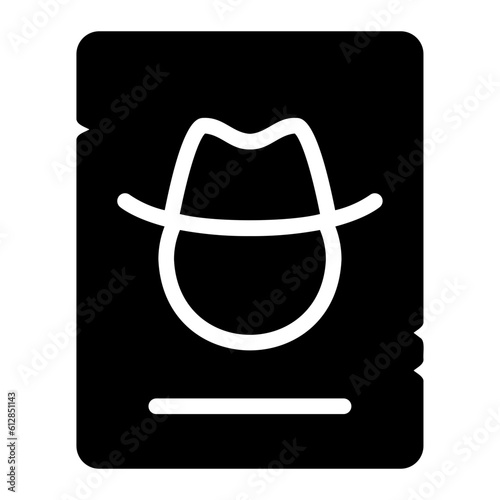wanted glyph icon