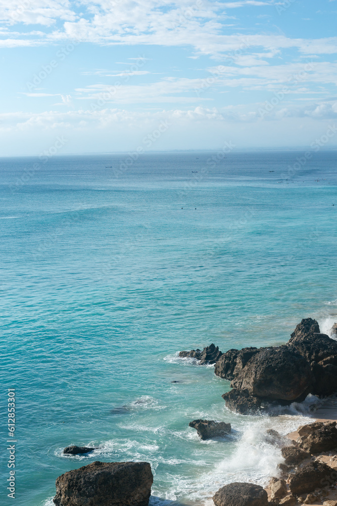 Beautiful panoramic views of the ocean and cliffs Beautiful panoramic views of the ocean and cliffs