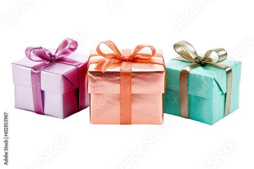 gift boxes, isolated on white background PNG © JetHuynh