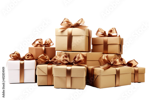 gift boxes, isolated on white background PNG photo