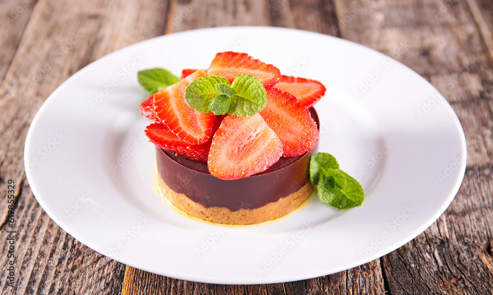gourmet chocolate cake with strawberries gourmet chocolate cake with strawberries