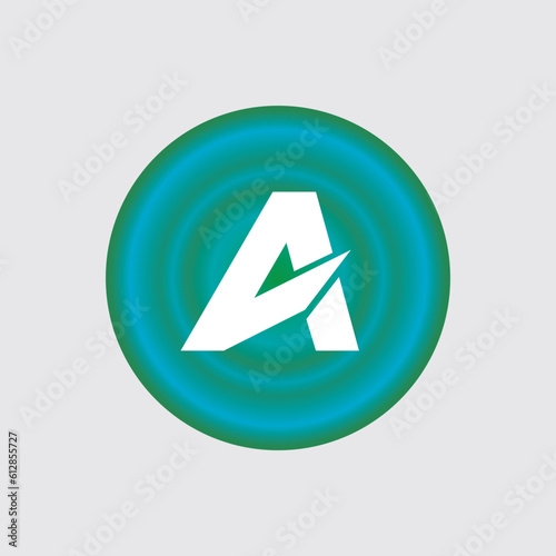 Free Download A font logo design in green background. - GFXLoad