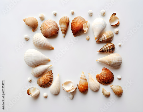 sea shells isolated. generative ai 