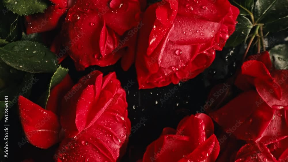 Macro view roses petals with dew drops, amazing rose. Floral, aroma background. Macro view roses petals with dew drops, amazing rose. Floral, aroma background.