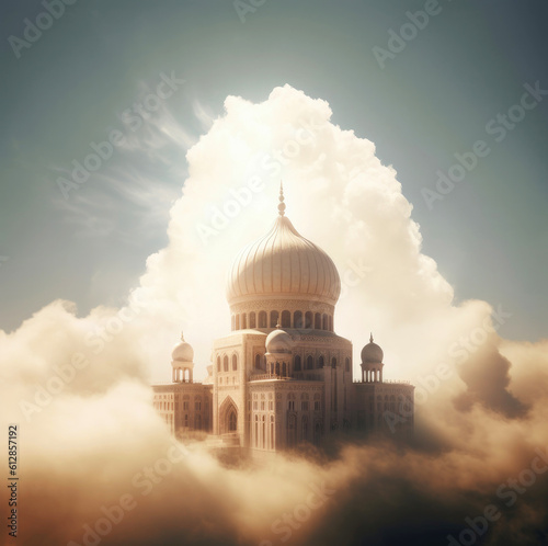 Happy Eid Al Adha - A mosque in the clouds